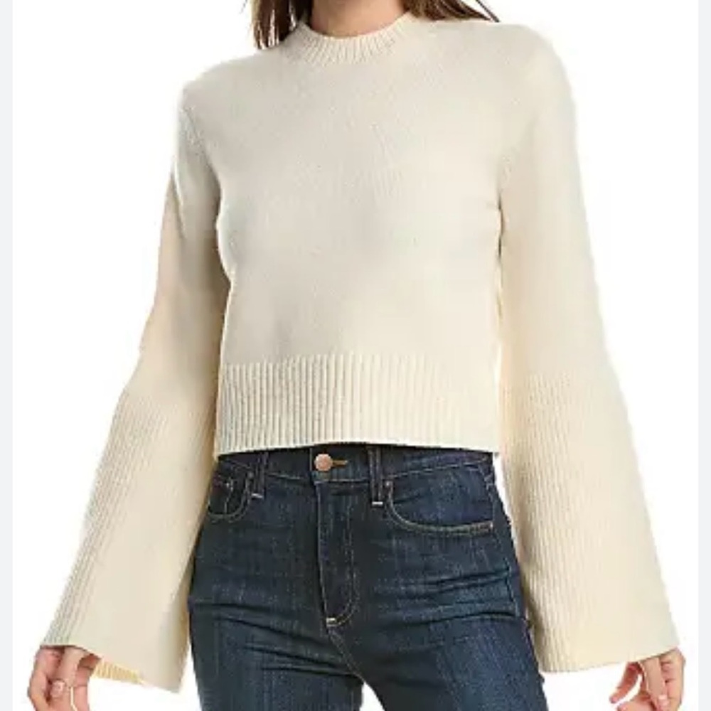 A.L.C Clover Merino Wool BlendSweater in Natural size XL